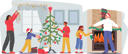 پیش‌نمایش فایل family-decorating-home-and-christmas-tree-4980995 از پک تعطیلات و مهمانی‌ها