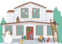 پیش‌نمایش فایل family-decorating-house-during-christmas-4980990 از پک تعطیلات و مهمانی‌ها