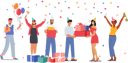 پیش‌نمایش فایل group-of-people-celebrating-birthday-of-a-friend-4981009 از پک تعطیلات و مهمانی‌ها