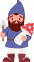 پیش‌نمایش فایل garden-dwarf-holding-mushroom-and-spade-4981353 از پک افراد با سبک وینتیج