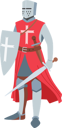 پیش‌نمایش فایل medieval-knight-heraldic-wearing-armor-and-sword-4981362 از پک افراد با سبک وینتیج