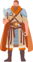 پیش‌نمایش فایل scandinavian-male-character-with-tressed-beard-4981341 از پک افراد با سبک وینتیج