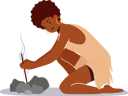 پیش‌نمایش فایل woman-starting-fire-with-the-sticks-friction-4981373 از پک افراد با سبک وینتیج