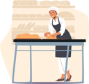پیش‌نمایش فایل female-bread-baker-making-bread-dough-4981020 از پک حرفه
