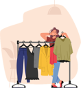 پیش‌نمایش فایل dressmaker-female-collection-on-hanger-5158698 از پک کارگران حرفه‌ای