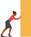 پیش‌نمایش فایل african-woman-pushing-rectangle-shape-5158638 از پک افراد کسب و کار