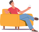 پیش‌نمایش فایل man-sit-on-armchair-holding-wineglass-5273427 از پک غذا و نوشیدنی