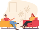 پیش‌نمایش فایل young-couple-sitting-at-armchairs-in-room-holding-wineglasses-5273426 از پک غذا و نوشیدنی