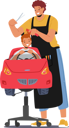 پیش‌نمایش فایل hairdresser-make-hairstyle-to-little-child-5273476 از پک کودکان و خانواده