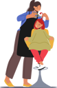 پیش‌نمایش فایل little-girl-visit-beauty-salon-with-children-hairdresser-5273478 از پک کودکان و خانواده