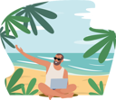 پیش‌نمایش فایل freelancer-working-on-vacation-5273503 از پک افراد