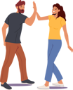پیش‌نمایش فایل male-and-female-giving-high-five-5273504 از پک افراد