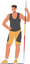 پیش‌نمایش فایل athlete-posing-with-javelin-in-hand-5273512 از پک ورزشی