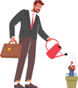 پیش‌نمایش فایل hr-manager-watering-talented-staff-in-pot-5550786 از پک افراد کسب و کار