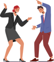 پیش‌نمایش فایل male-and-female-employee-fighting-5550792 از پک افراد کسب و کار