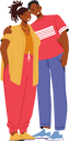 پیش‌نمایش فایل african-male-and-female-characters-hugging-5551273 از پک ملیت‌ها
