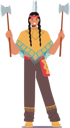 پیش‌نمایش فایل american-indigenous-warrior-with-axes-5551261 از پک ملیت‌ها