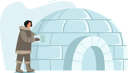 پیش‌نمایش فایل eskimo-woman-building-igloo-5551285 از پک ملیت‌ها