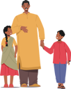 پیش‌نمایش فایل indian-man-wear-long-yellow-robe-posing-with-kids-5551281 از پک ملیت‌ها