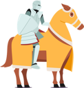 پیش‌نمایش فایل ancient-medieval-knight-wear-armor-sitting-on-horse-back-with-shield-5551868 از پک افراد با سبک وینتیج