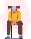 پیش‌نمایش فایل elder-man-sitting-alone-in-the-chair-5683070 از پک افراد سالمند