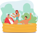 پیش‌نمایش فایل family-playing-in-swimming-pool-tub-5683175 از پک کودکان و خانواده
