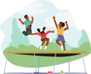 پیش‌نمایش فایل little-kids-jumping-on-trampoline-5683180 از پک کودکان و خانواده