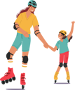 پیش‌نمایش فایل mother-and-little-daughter-rollerblading-5683178 از پک کودکان و خانواده