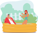 پیش‌نمایش فایل mother-and-little-son-playing-in-swimming-pool-5683176 از پک کودکان و خانواده