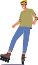 پیش‌نمایش فایل young-man-wear-helmet-riding-roller-skates-5683179 از پک کودکان و خانواده