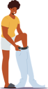 پیش‌نمایش فایل african-man-putting-on-pants-6497220 از پک زیبایی و مد