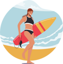 پیش‌نمایش فایل beautiful-girl-going-for-surfing-6497572 از پک فعالیت ورزشی