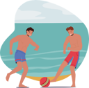 پیش‌نمایش فایل boys-playing-football-at-beach-6497582 از پک فعالیت ورزشی