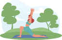 پیش‌نمایش فایل girl-doing-stretching-exercise-at-park-6497592 از پک فعالیت ورزشی