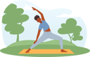 پیش‌نمایش فایل girl-doing-yoga-in-park-6497596 از پک فعالیت ورزشی