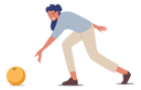 پیش‌نمایش فایل girl-throwing-bowling-ball-6497597 از پک فعالیت ورزشی