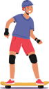 پیش‌نمایش فایل little-boy-learning-skateboarding-6497590 از پک فعالیت ورزشی