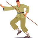 پیش‌نمایش فایل male-bojutsu-fighter-6497609 از پک فعالیت ورزشی