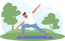 پیش‌نمایش فایل man-doing-morning-yoga-at-park-6497595 از پک فعالیت ورزشی