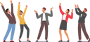 پیش‌نمایش فایل happy-colleagues-celebrate-success-6497256 از پک افراد کسب و کار