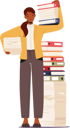 پیش‌نمایش فایل overworked-businesswoman-carry-huge-steak-of-documents-and-folders-6497233 از پک افراد کسب و کار