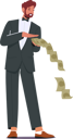 پیش‌نمایش فایل rich-man-throwing-dollar-bills-on-floor-6497242 از پک افراد کسب و کار