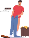 پیش‌نمایش فایل man-changing-pants-in-trial-room-6497565 از پک خرید
