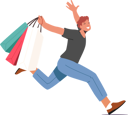 پیش‌نمایش فایل man-running-happy-after-shopping-6497553 از پک خرید