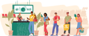 پیش‌نمایش فایل people-standing-in-queue-while-holding-reusable-packaging-6497554 از پک خرید