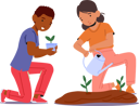 پیش‌نمایش فایل children-doing-gardening-6497511 از پک فعالیت‌های کودکان