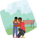 پیش‌نمایش فایل father-comforting-crying-child-at-park-6497494 از پک فعالیت‌های کودکان