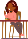پیش‌نمایش فایل girl-eating-broccoli-6497484 از پک فعالیت‌های کودکان