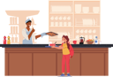 پیش‌نمایش فایل girl-eating-meal-in-school-canteen-6497486 از پک فعالیت‌های کودکان