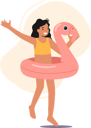 پیش‌نمایش فایل girl-in-flamingo-inflatable-ring-going-for-swimming-6497502 از پک فعالیت‌های کودکان